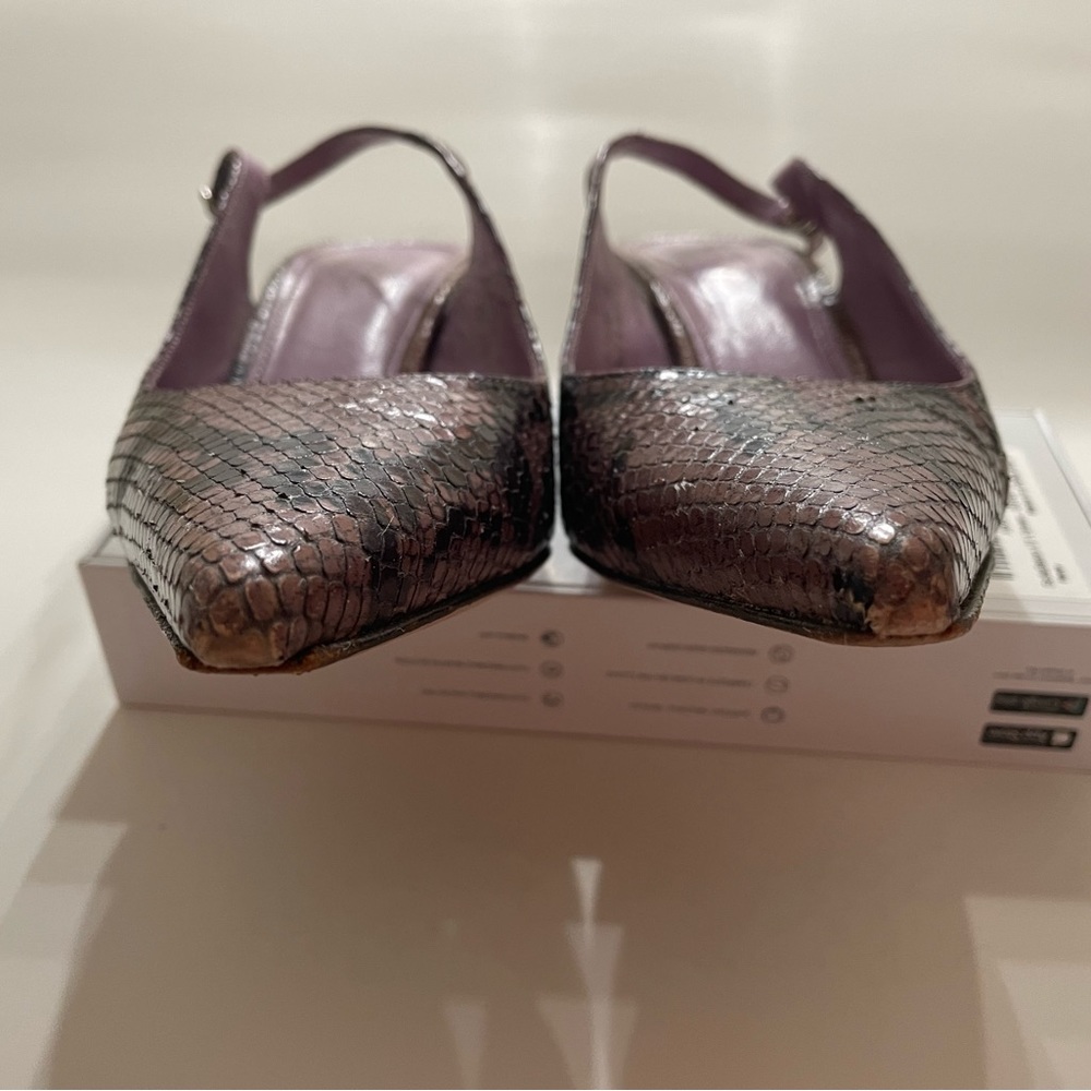 Coach - Purple Alena Python Slingbacks - image 4